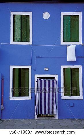Colourful fisherman's house. Burano. Venice lagoon. Italy View Large Photo Image Stock Photo - Colourful fisherman's house. Burano. Venice lagoon. Italy. Fotosearch