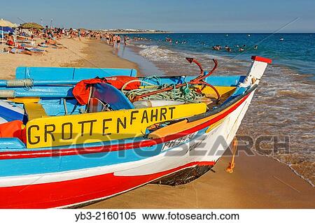 Colourful Fishing Boat, Armacao de Pera, Algarve, Portugal. View Large Photo Image Stock Photography - Colourful Fishing Boat, Armacao de Pera, Algarve, Portugal.. Fotosearch