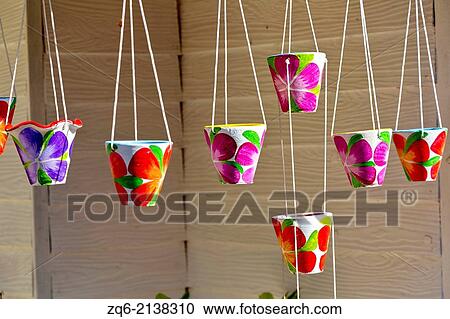 Colourful Flower Pots on Ko Samet, Thailand. View Large Photo Image Stock Image - Colourful Flower Pots on Ko Samet, Thailand.. Fotosearch