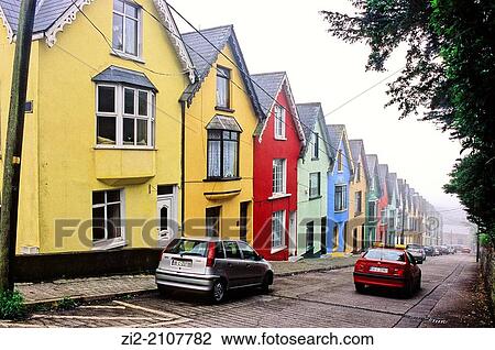 Colourful houses in fog, Cobh, Republic of Ireland View Large Photo Image Stock Image - Colourful houses in fog, Cobh, Republic of Ireland. Fotosearch