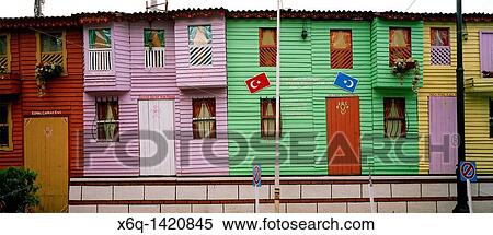 Colourful housing in Istanbul, Turkey Image by Shaun Higson View Large Photo Image Stock Photography - Colourful housing in Istanbul, Turkey Image by Shaun Higson. Fotosearch