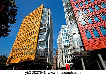 Colourful Office Buildings, Central Saint Giles Development, London, England. View Large Photo Image Stock Photo - Colourful Office Buildings, Central Saint Giles Development, London, England.. Fotosearch