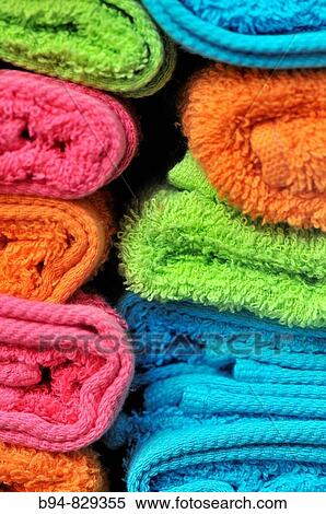 Colourful towels, Barcelona. Catalonia, Spain View Large Photo Image Stock Photography - Colourful towels, Barcelona. Catalonia, Spain. Fotosearch