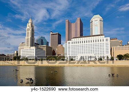 Columbus Ohio across the Scioto River View Large Photo Image Stock Image - Columbus Ohio across the Scioto River. Fotosearch