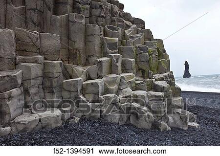 Columnar basalt, Reynisdrangar, Vik, Southern Iceland, Iceland, Europe. View Large Photo Image Stock Image - Columnar basalt, Reynisdrangar, Vik, Southern Iceland, Iceland, Europe.. Fotosearch