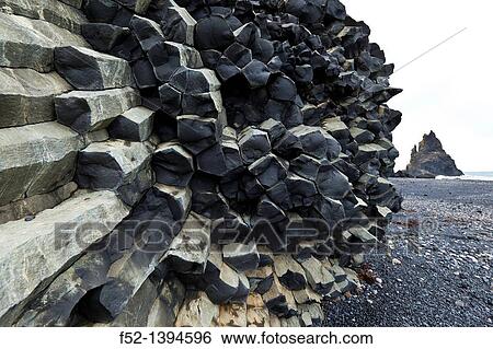 Columnar basalt, Reynisdrangar, Vik, Southern Iceland, Iceland, Europe. View Large Photo Image Stock Photograph - Columnar basalt, Reynisdrangar, Vik, Southern Iceland, Iceland, Europe.. Fotosearch