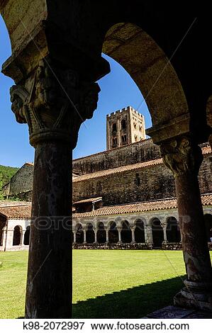 Columns and capitals, 12th Century cloister of Saint-Michel-de-Cuxa Benedictine Abbey, 879AD, Pyr? n? es-Orientales, France View Large Photo Image Stock Photo - Columns and capitals, 12th Century cloister of Saint-Michel-de-Cuxa Benedictine Abbey, 879AD, Pyr? n? es-Orientales, France. Fotosearch