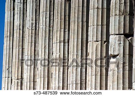Stock Photo - Columns detail. Acropolis. Athens. Greece. Fotosearch