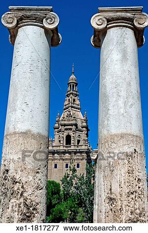 columns, Joan Maragall Gardens, Palau Nacional, Montjuic, Barcelona, Catalonia, Spain View Large Photo Image Stock Photo - columns, Joan Maragall Gardens, Palau Nacional, Montjuic, Barcelona, Catalonia, Spain. Fotosearch