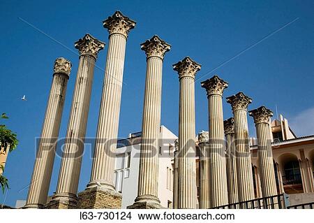 Columns of Roman temple, Cordoba. Andalusia, Spain View Large Photo Image Picture - Columns of Roman temple, Cordoba. Andalusia, Spain. Fotosearch
