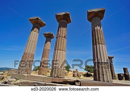 Columns of Temple of Athena, Assos Historic Site, Biga Peninsula, Turkey View Large Photo Image Stock Photograph - Columns of Temple of Athena, Assos Historic Site, Biga Peninsula, Turkey. Fotosearch