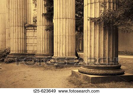 Columns, Palace of Fine Arts, San Francisco, USA View Large Photo Image Stock Photo - Columns, Palace of Fine Arts, San Francisco, USA. Fotosearch