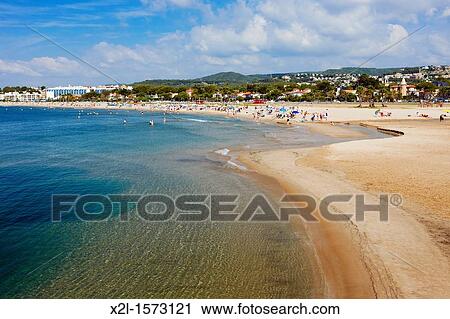 Coma Ruga beach El Vendrell, Catalonia, Spain View Large Photo Image Stock Image - Coma Ruga beach El Vendrell, Catalonia, Spain. Fotosearch