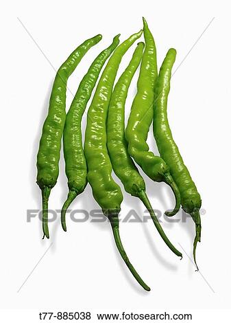 Stock Photo - Common Chilies, Capsicum annuum. Fotosearch