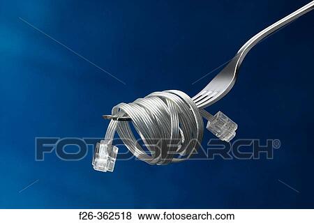 Communications fork. View Large Photo Image Stock Photo - Communications fork.. Fotosearch