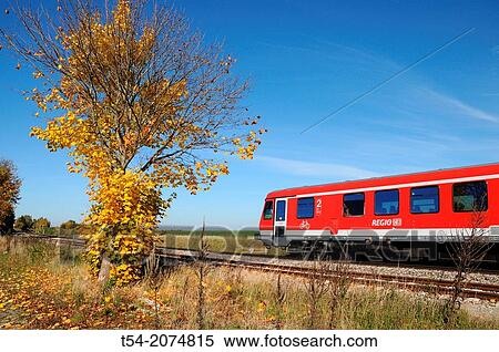 Commuter train of Deutsche Bahn AG View Large Photo Image Stock Photography - Commuter train of Deutsche Bahn AG. Fotosearch