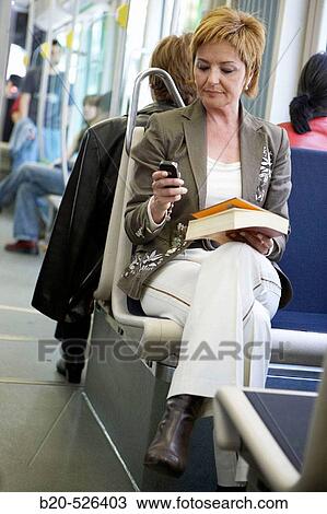 Stock Image - Commuters. Tramway. Bilbao, Bizkaia, Euskadi. Spain.. Fotosearch