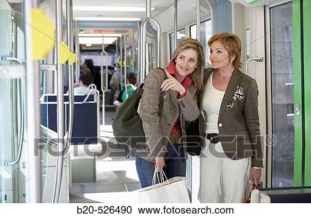 Stock Image - Commuters. Tramway. Bilbao, Bizkaia, Euskadi. Spain.. Fotosearch
