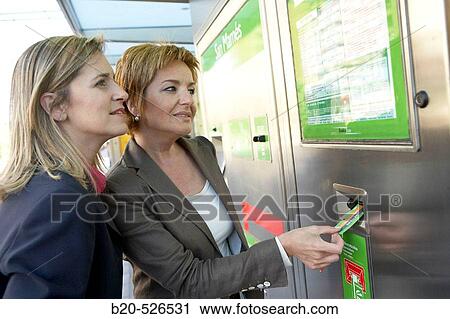 Stock Image - Commuters. Tramway. Bilbao, Bizkaia, Euskadi. Spain.. Fotosearch