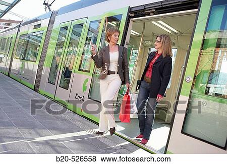 Commuters. Tramway. Bilbao, Bizkaia, Euskadi. Spain. View Large Photo Image Stock Photo - Commuters. Tramway. Bilbao, Bizkaia, Euskadi. Spain.. Fotosearch