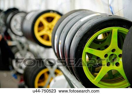 Competition race tyres View Large Photo Image Stock Image - Competition race tyres. Fotosearch