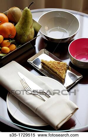 Complimentary fruit and dessert served in guest room of Mandarin Oriental Hotel Paris, Paris, France View Large Photo Image Stock Photography - Complimentary fruit and dessert served in guest room of Mandarin Oriental Hotel Paris, Paris, France. Fotosearch
