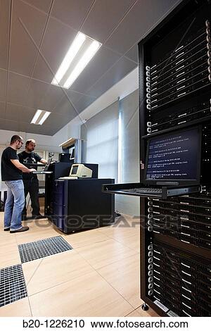 Stock Image - Compute cluster, Materials Physics Center. Fotosearch