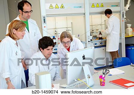 Computer-aided analysis, synthesis lab, research laboratory, IkerChem research lab, design and synthesis of new chemical entities with therapeutic applications in oncology, discovery and development of novel drugs for the treatment of cancer View Large Photo Image Picture - Computer-aided analysis, synthesis lab, research laboratory, IkerChem research lab, design and synthesis of new chemical entities with therapeutic applications in oncology, discovery and development of novel drugs for the treatment of cancer. Fotosearch