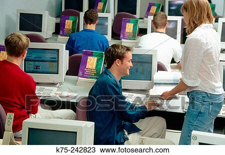 Computer classroom View Large Photo Image Stock Image - Computer classroom. Fotosearch
