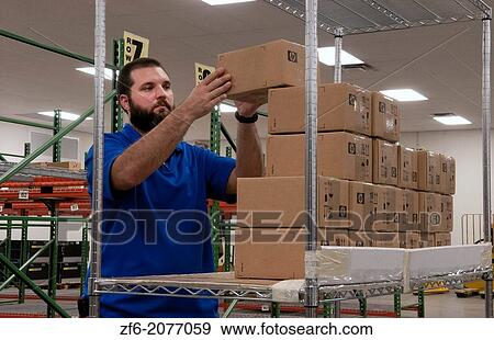 computer technology IT company shipping inventory selecting hp product boxes. View Large Photo Image Stock Photo - computer technology IT company shipping inventory selecting hp product boxes.. Fotosearch