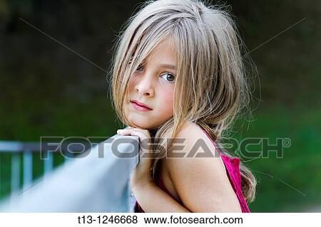Concerned little girl View Large Photo Image Stock Photo - Concerned little girl. Fotosearch