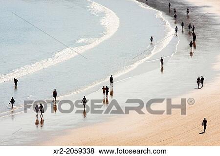 Concha beach, Donostia - San Sebastian, Basque Country. View Large Photo Image Stock Photo - Concha beach, Donostia - San Sebastian, Basque Country.. Fotosearch