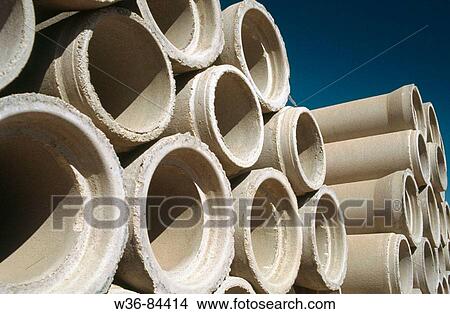 Picture - Concrete pipes. Fotosearch