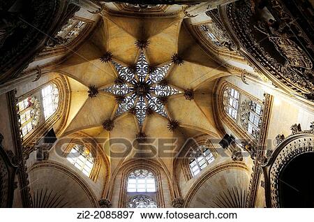 Stock Photo - Condestables chapel, vault, Cathedral, Burgos, Spain. Fotosearch