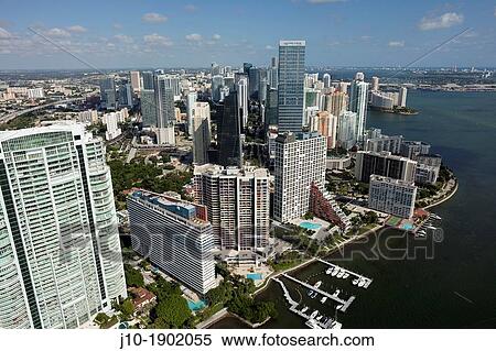 Condominium towers on Brickell Avenue area, aerial view, Miami, FL Four Season Hotel tower, center Brickell Bay Drive on right View Large Photo Image Stock Photography - Condominium towers on Brickell Avenue area, aerial view, Miami, FL Four Season Hotel tower, center Brickell Bay Drive on right. Fotosearch