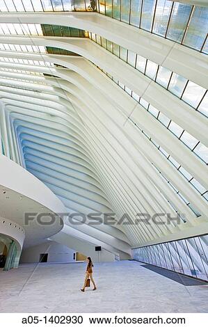 Stock Image - Conference and Exhibitions Centre Ciudad de Oviedo by Santiago Calatrava, Oviedo, Asturias, Spain.. Fotosearch