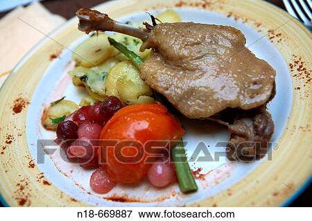 Stock Photo - Confit de Canard. Sarlat-la-Can? da, P? rigord, Aquitaine, France.. Fotosearch