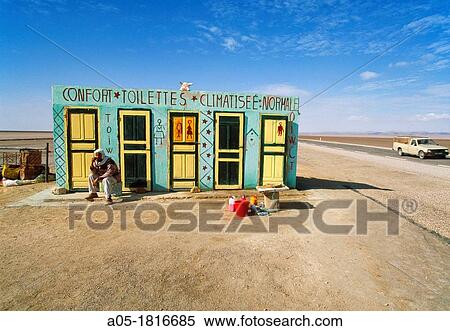 Stock Photography - Confort toilet in Chott El Jerid Southern Tunisia.. Fotosearch