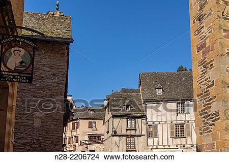 Conques, Way of St James, Aveyron, Midi-Pyr? n? es, France View Large Photo Image Picture - Conques, Way of St James, Aveyron, Midi-Pyr? n? es, France. Fotosearch