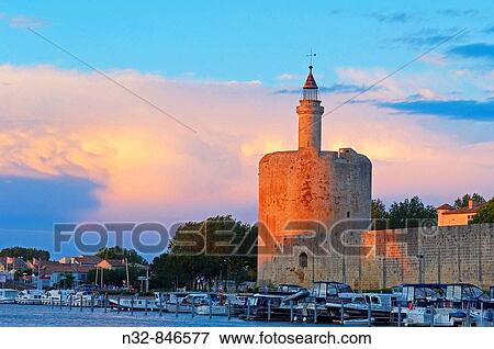Constance Tower, Aigues-Mortes. Petite Camargue, Gard, Languedoc-Roussillon, France View Large Photo Image Stock Photo - Constance Tower, Aigues-Mortes. Petite Camargue, Gard, Languedoc-Roussillon, France. Fotosearch