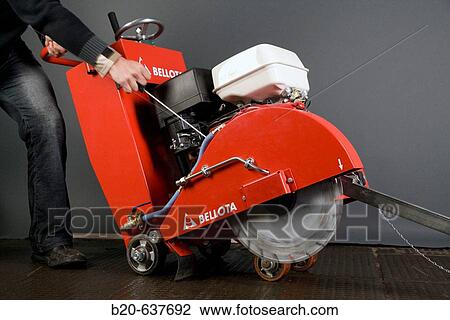 Construction machinery, floor saw with diamond blade View Large Photo Image Stock Image - Construction machinery, floor saw with diamond blade. Fotosearch