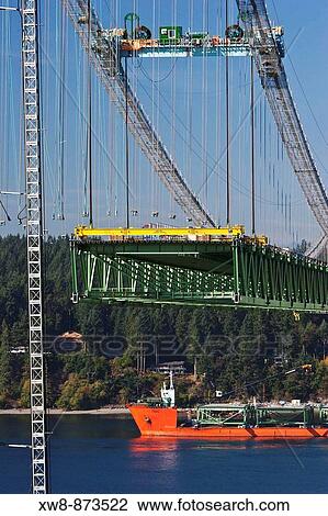 Construction of the new Tacoma Narrows Bridge View Large Photo Image Stock Image - Construction of the new Tacoma Narrows Bridge. Fotosearch