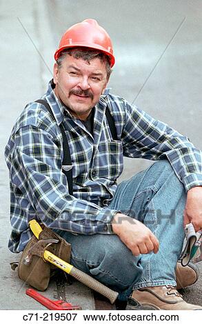 Construction worker View Large Photo Image Stock Photo - Construction worker. Fotosearch