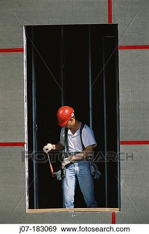 Construction worker. Texas. USA View Large Photo Image Stock Photo - Construction worker. Texas. USA. Fotosearch