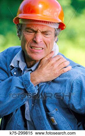 construction worker with shoulder pain View Large Photo Image Stock Photography - construction worker with shoulder pain. Fotosearch