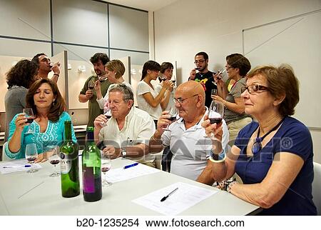 Consumers tasting wine tutored by a sensory analysis specialist, AZTI-Tecnalia Marine and Food Research Center, Derio, Bizkaia, Euskadi, Spain View Large Photo Image Picture - Consumers tasting wine tutored by a sensory analysis specialist, AZTI-Tecnalia Marine and Food Research Center, Derio, Bizkaia, Euskadi, Spain. Fotosearch