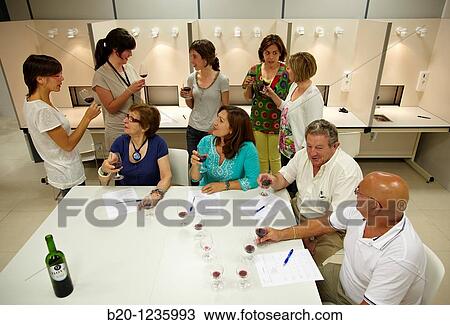 Consumers tasting wine tutored by a sensory analysis specialist, AZTI-Tecnalia Marine and Food Research Center, Derio, Bizkaia, Euskadi, Spain View Large Photo Image Stock Image - Consumers tasting wine tutored by a sensory analysis specialist, AZTI-Tecnalia Marine and Food Research Center, Derio, Bizkaia, Euskadi, Spain. Fotosearch