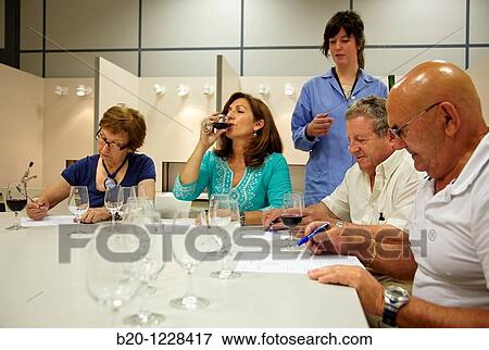 Consumers tasting wine tutored by a sensory analysis specialist, AZTI-Tecnalia Marine and Food Research Center, Derio, Bizkaia, Euskadi, Spain View Large Photo Image Stock Photo - Consumers tasting wine tutored by a sensory analysis specialist, AZTI-Tecnalia Marine and Food Research Center, Derio, Bizkaia, Euskadi, Spain. Fotosearch