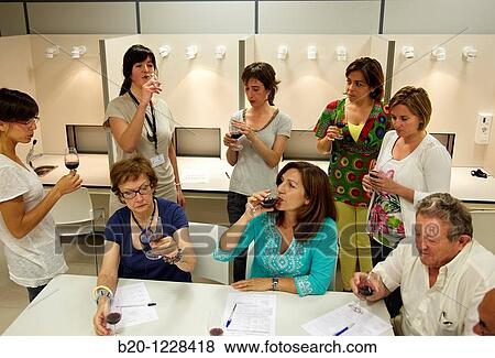Consumers tasting wine tutored by a sensory analysis specialist, AZTI-Tecnalia Marine and Food Research Center, Derio, Bizkaia, Euskadi, Spain View Large Photo Image Stock Photo - Consumers tasting wine tutored by a sensory analysis specialist, AZTI-Tecnalia Marine and Food Research Center, Derio, Bizkaia, Euskadi, Spain. Fotosearch