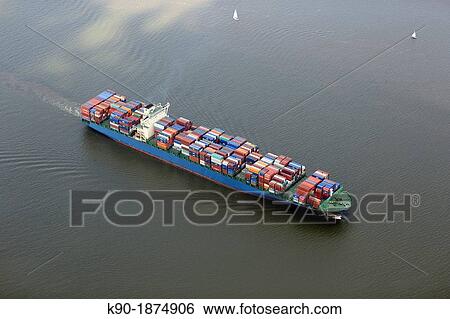 Container ship, Elbe, Hamburg, Germany, Europe View Large Photo Image Stock Photograph - Container ship, Elbe, Hamburg, Germany, Europe. Fotosearch